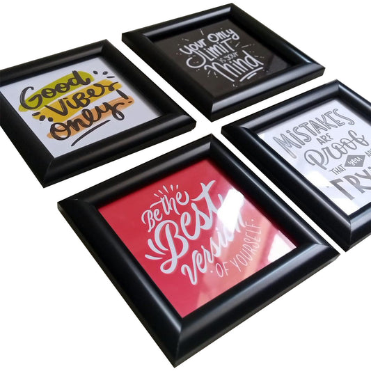 Motivational Inspirational Quotes Frames with Free Print 5x5 inch Home Decoration