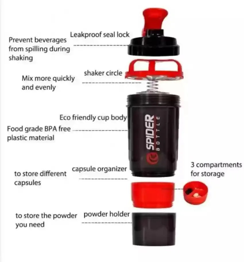 SPIDER BOTTLE Gym Shaker