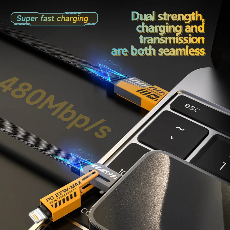 4 in 1 Mecha Fast Charging Data Cable